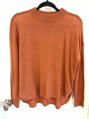 Madewell Cozy Rust Merino Wool Sweater